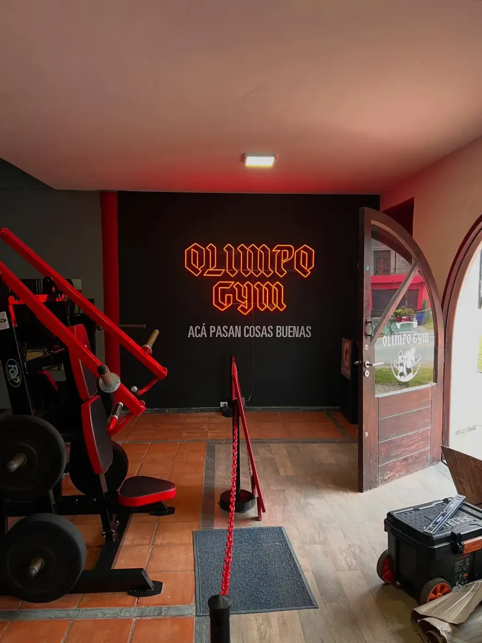 Olimpo Gym: neón LED y vinilo de corte